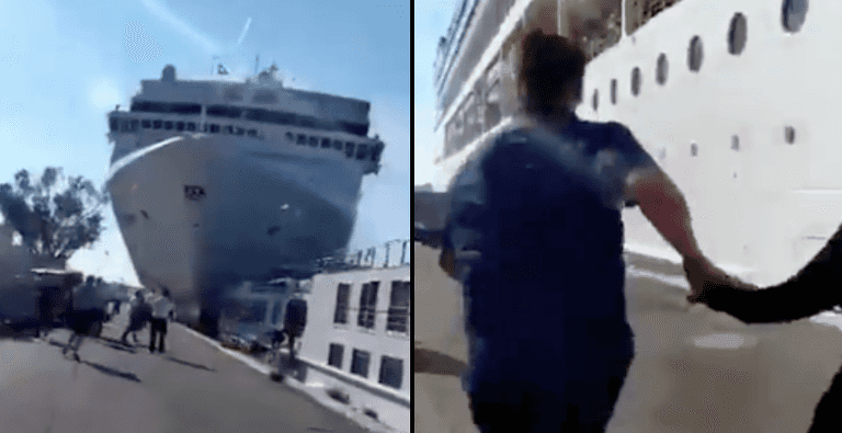 Footage shows the terrifying moment a cruise ship crashed into a tourist boat in Venice injuring at least five people Footage shows the terrifying moment a cruise ship crashed into a tourist boat in Venice injuring at least five people