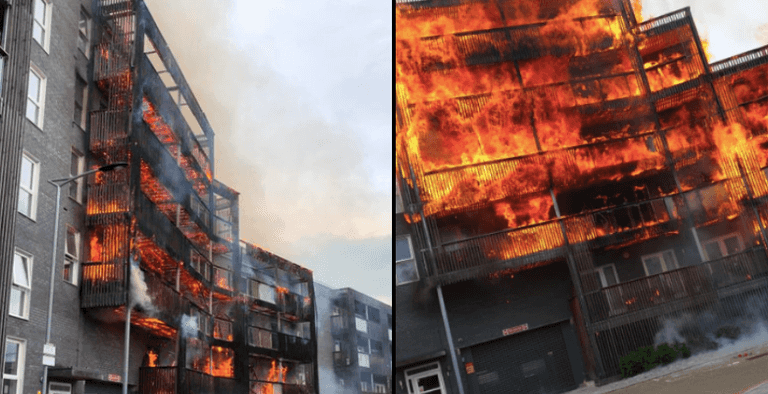 A hundred firefighters battle vicious fire at block of flats in east London A hundred firefighters battle vicious fire at block of flats in east London