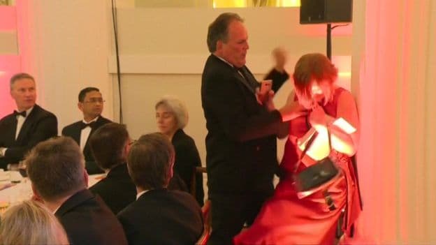 MP Mark Field accused of assaulting climate protester at event MP Mark Field accused of assaulting climate protester at event