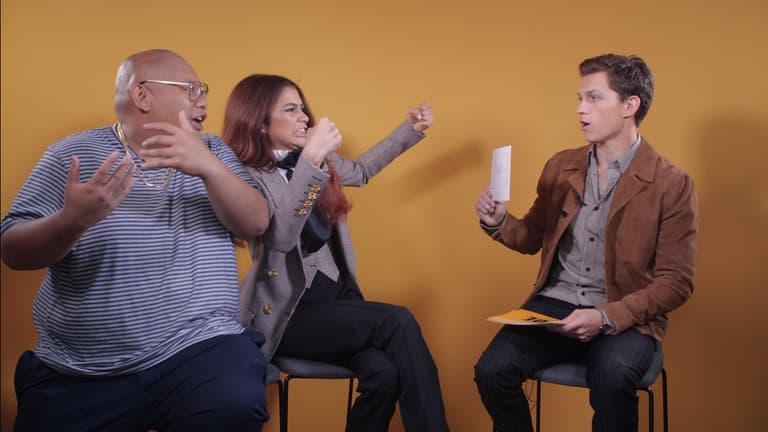 Tom Holland, Zendaya and Jacob Batalon play ‘Guess The Marvel Character’ Tom Holland, Zendaya and Jacob Batalon play ‘Guess The Marvel Character’