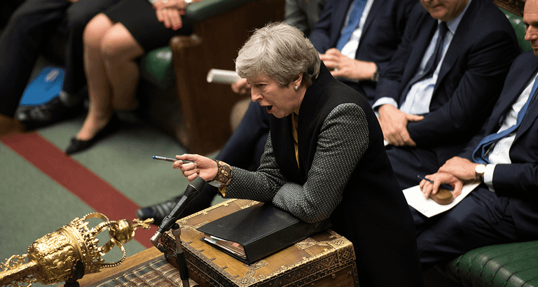 Jeremy Corbyn and Theresa May accuse each other of leading racist parties at PMQs Jeremy Corbyn and Theresa May accuse each other of leading racist parties at PMQs