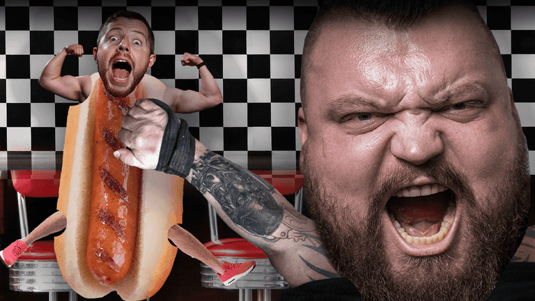 Man vs Food with the World’s Strongest Man Eddie Hall Man vs Food with the World’s Strongest Man Eddie Hall
