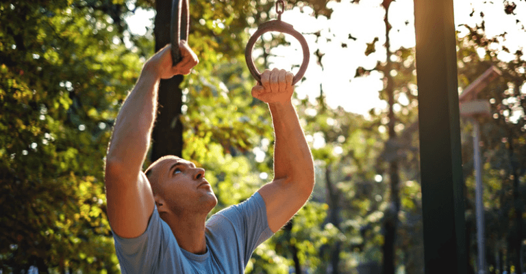 If you can only do one exercise at the gym, make it the ring chin-up If you can only do one exercise at the gym, make it the ring chin-up
