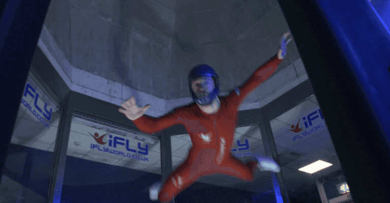 Learning how to skydive indoors at 150mph Learning how to skydive indoors at 150mph