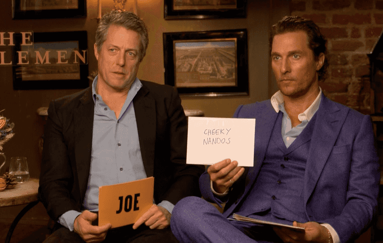 Hugh Grant and Matthew McConaughey guess British slang Hugh Grant and Matthew McConaughey guess British slang