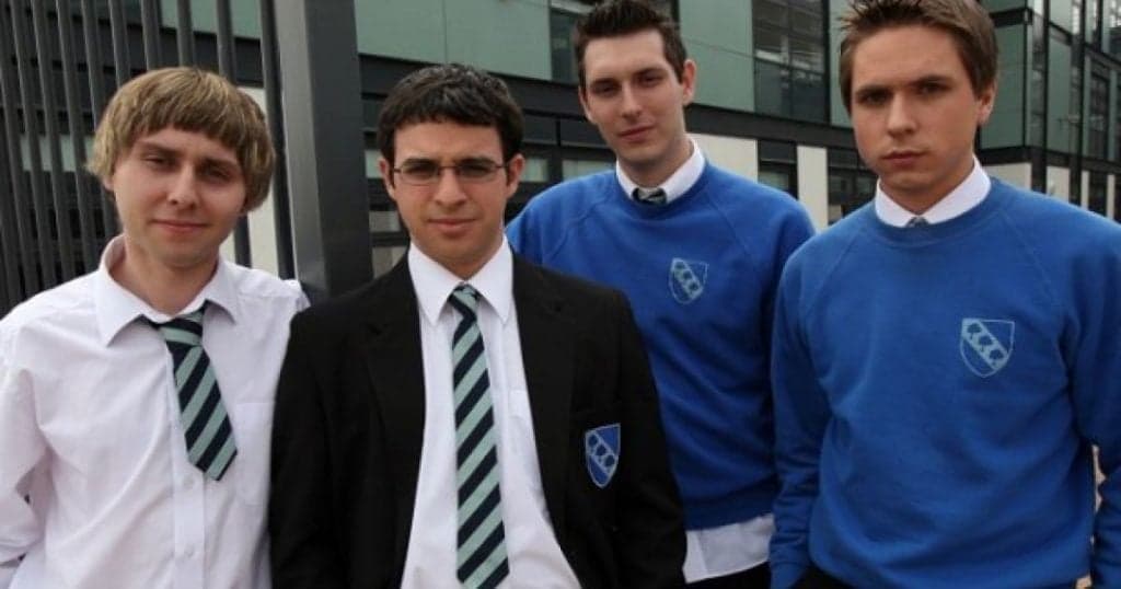 Americans learn about British schools from the Inbetweeners