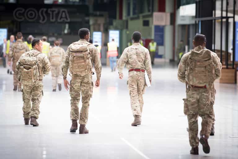 British soldiers deliver essential supplies to frontline NHS staff British soldiers deliver essential supplies to frontline NHS staff