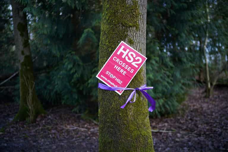 HS2 protesters take to the trees to halt construction HS2 protesters take to the trees to halt construction