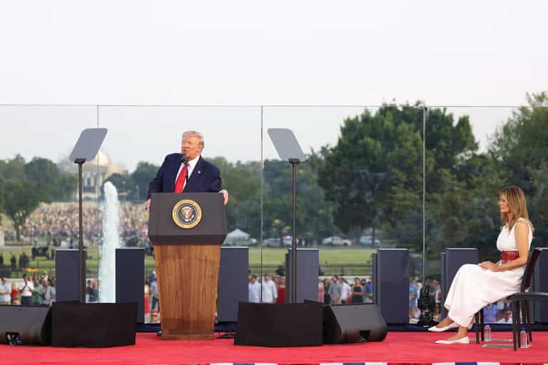 Donald Trump turns July 4th speech into a rant about anarchists, agitators and Marxists Donald Trump turns July 4th speech into a rant about anarchists, agitators and Marxists