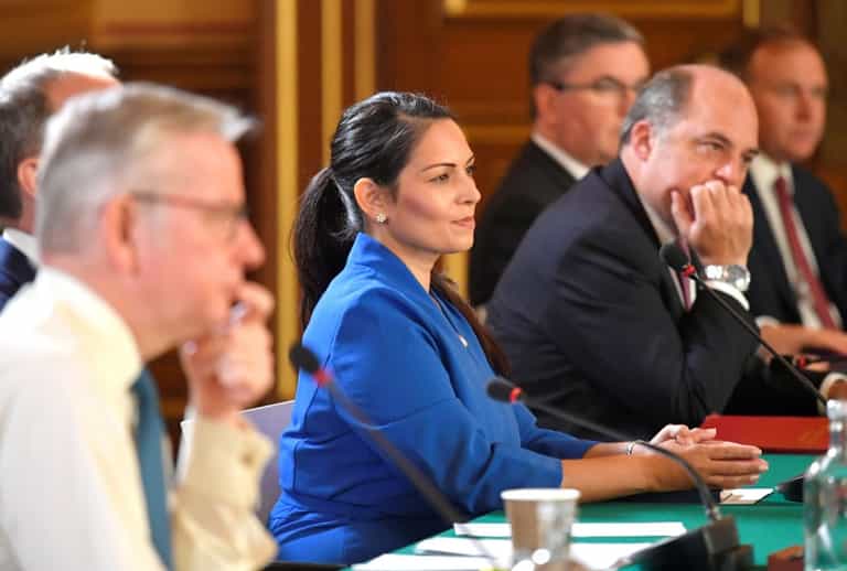 Priti Patel says stopping to chat in public could now be illegal under Rule of Six laws Priti Patel says stopping to chat in public could now be illegal under Rule of Six laws