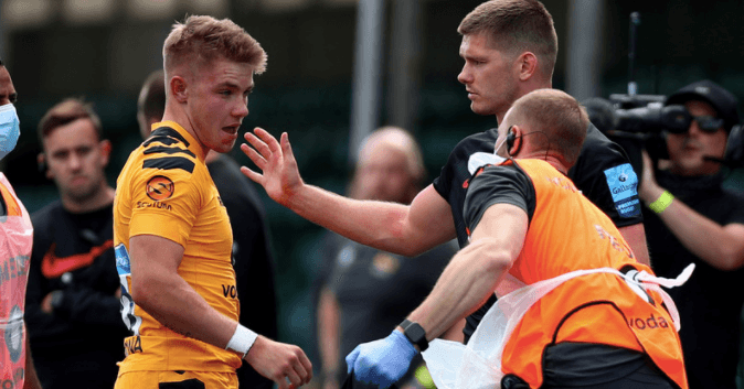 Owen Farrell handed five game ban after horror tackle against Wasps Owen Farrell handed five game ban after horror tackle against Wasps