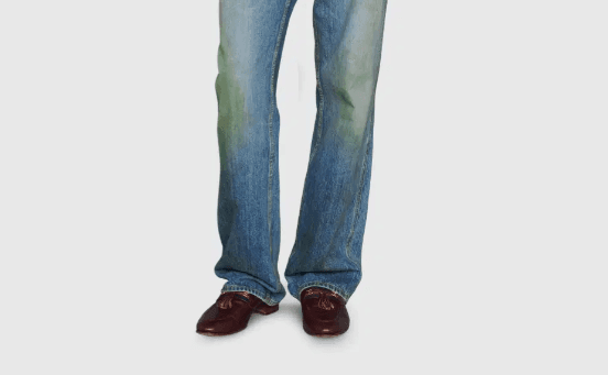 Gucci is selling jeans with fake grass stains for just £600 Gucci is selling jeans with fake grass stains for just £600