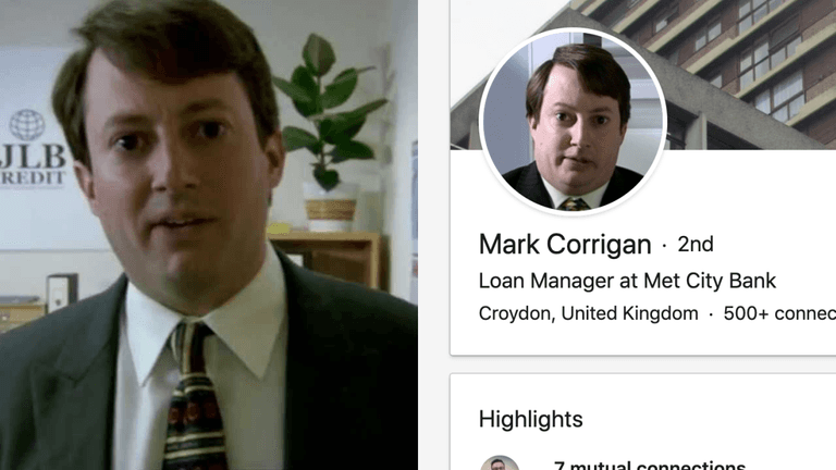 Someone has made a LinkedIn profile for Mark Corrigan from Peep Show Someone has made a LinkedIn profile for Mark Corrigan from Peep Show