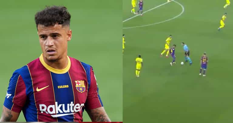 Philippe Coutinho nutmegs referee on Barcelona return Philippe Coutinho nutmegs referee on Barcelona return