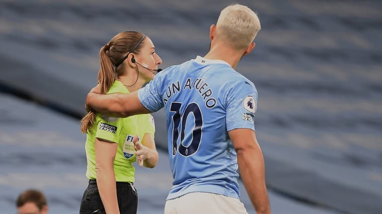 Pep Guardiola defends Sergio Aguero after he grabbed Sian Massey-Ellis Pep Guardiola defends Sergio Aguero after he grabbed Sian Massey-Ellis