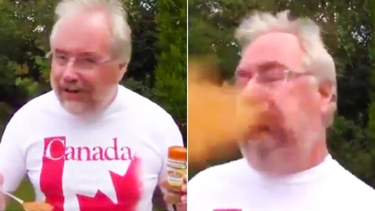 A new generation has discovered Mike Parry eating cinnamon A new generation has discovered Mike Parry eating cinnamon