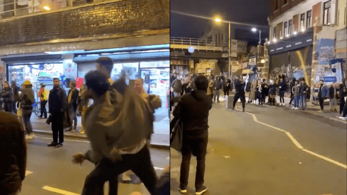 Peckham high street sees impromptu cricket match after bars close at 10pm