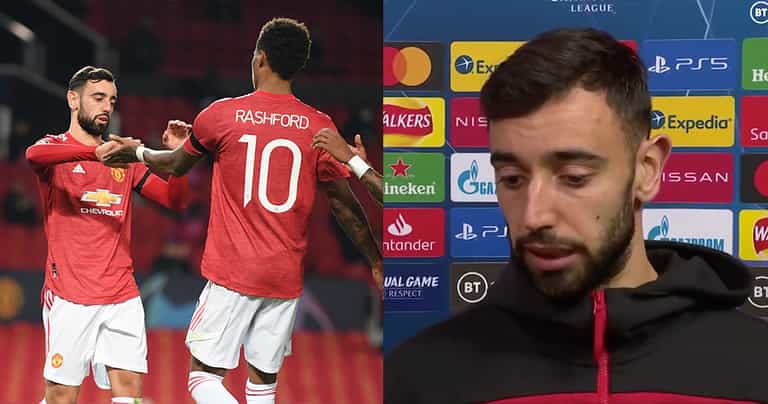 Bruno Fernandes explains why he let Marcus Rashford have penalty Bruno Fernandes explains why he let Marcus Rashford have penalty