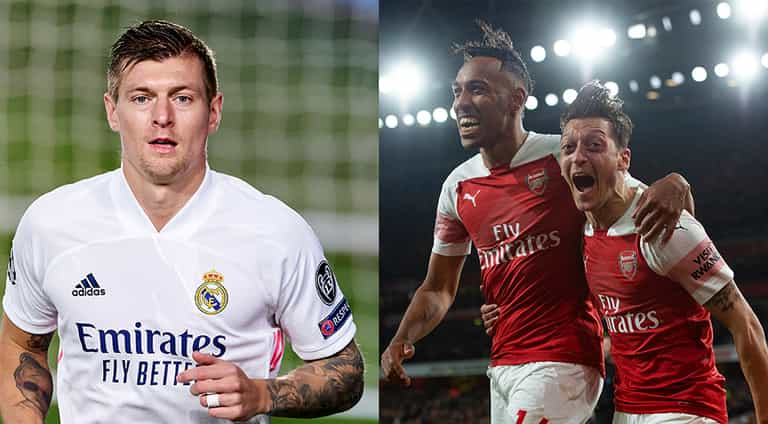 Mesut Ozil wades in on Toni Kroos’ bizarre spat with Pierre-Emerick Aubameyang Mesut Ozil wades in on Toni Kroos’ bizarre spat with Pierre-Emerick Aubameyang