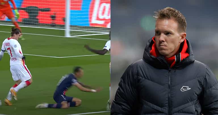 Furious Julian Nagelsmann accuses Angel Di Maria of diving for crucial PSG penalty Furious Julian Nagelsmann accuses Angel Di Maria of diving for crucial PSG penalty