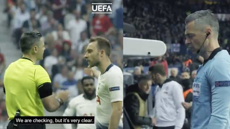 WATCH: New Uefa footage shows VAR conversations ahead of crucial penalty calls WATCH: New Uefa footage shows VAR conversations ahead of crucial penalty calls