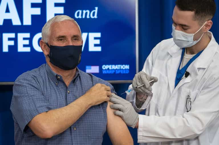 Vice President Mike Pence gets Covid vaccine on live TV Vice President Mike Pence gets Covid vaccine on live TV