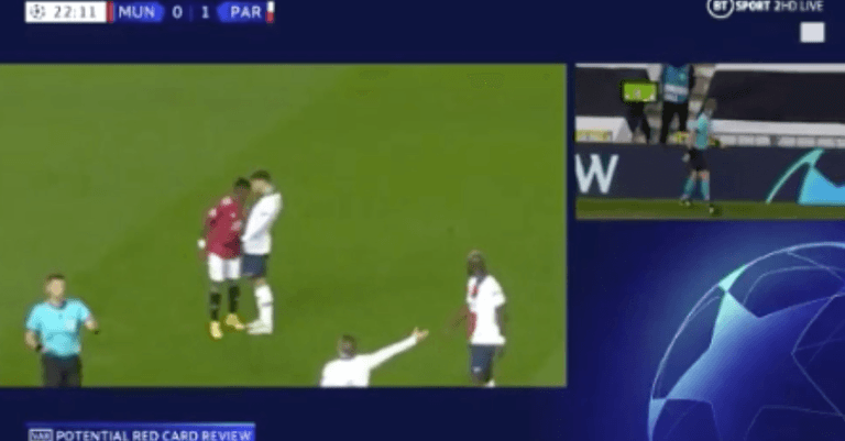 Fred miraculously escapes red card for headbutt on PSG midfielder Leandro Paredes Fred miraculously escapes red card for headbutt on PSG midfielder Leandro Paredes