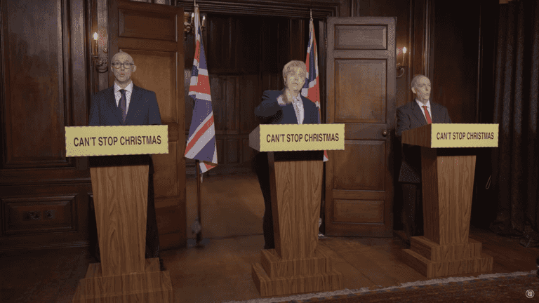 Robbie Williams impersonates Boris Johnson in bizarre video for his new Christmas song Robbie Williams impersonates Boris Johnson in bizarre video for his new Christmas song