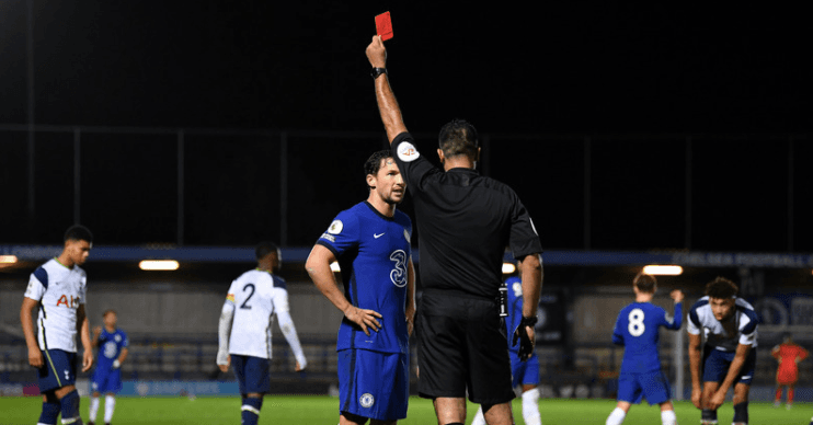 Danny Drinkwater sent off after lashing out at 16-year-old Spurs prospect Danny Drinkwater sent off after lashing out at 16-year-old Spurs prospect