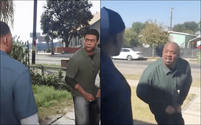 Grand Theft Auto V actors recreate famous cut scene in viral video Grand Theft Auto V actors recreate famous cut scene in viral video