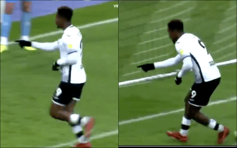 Swansea’s Jamal Lowe trolls Ben Foster with goal celebration Swansea’s Jamal Lowe trolls Ben Foster with goal celebration