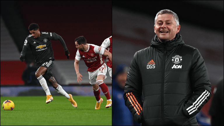 Ole Gunnar Solskjaer overheard ordering Rashford to target Arsenal full-back Ole Gunnar Solskjaer overheard ordering Rashford to target Arsenal full-back
