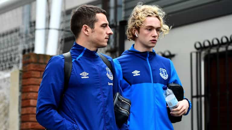 Tom Davies and Leighton Baines seen buying homeless people drinks day after derby win Tom Davies and Leighton Baines seen buying homeless people drinks day after derby win