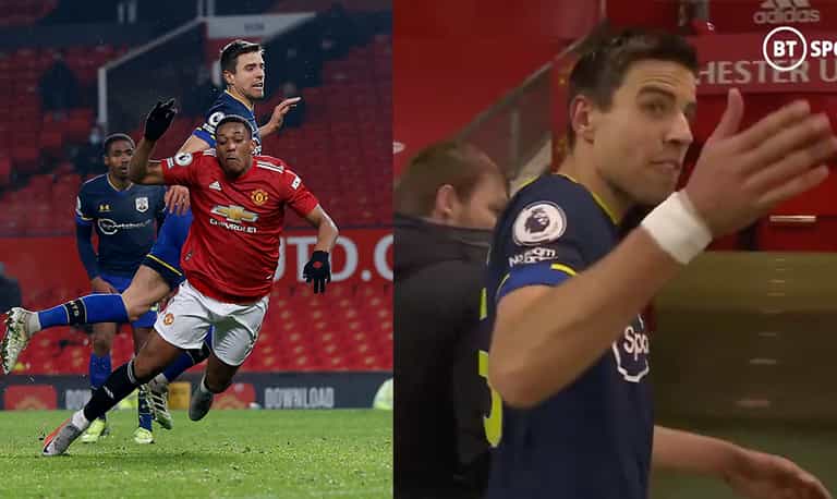 Jan Bednarek heard saying Martial admitted red card decision wasn’t even a foul Jan Bednarek heard saying Martial admitted red card decision wasn’t even a foul