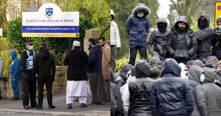 Batley School protesters vow they won’t stop until teacher is sacked Batley School protesters vow they won’t stop until teacher is sacked