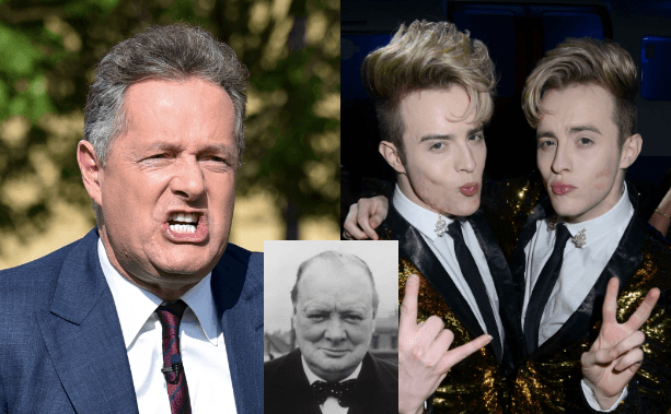 Piers Morgan in Twitter spat with Jedward over Winston Churchill Piers Morgan in Twitter spat with Jedward over Winston Churchill
