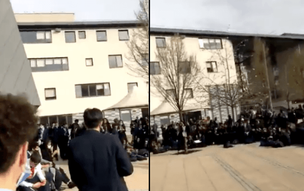 Protesting pupils refuse to go to class over school’s new ‘racist’ uniform policy
