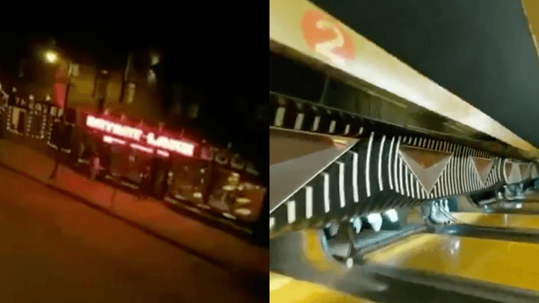 Incredible drone shot video from inside bowling alley goes viral Incredible drone shot video from inside bowling alley goes viral