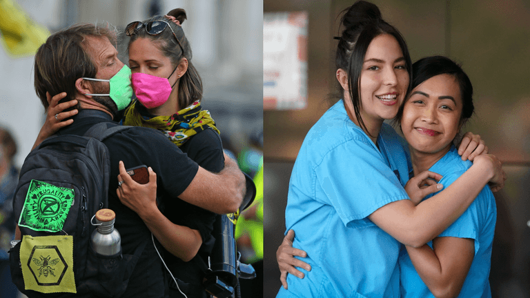Hugging friends and family still banned despite easing of lockdown rules Hugging friends and family still banned despite easing of lockdown rules