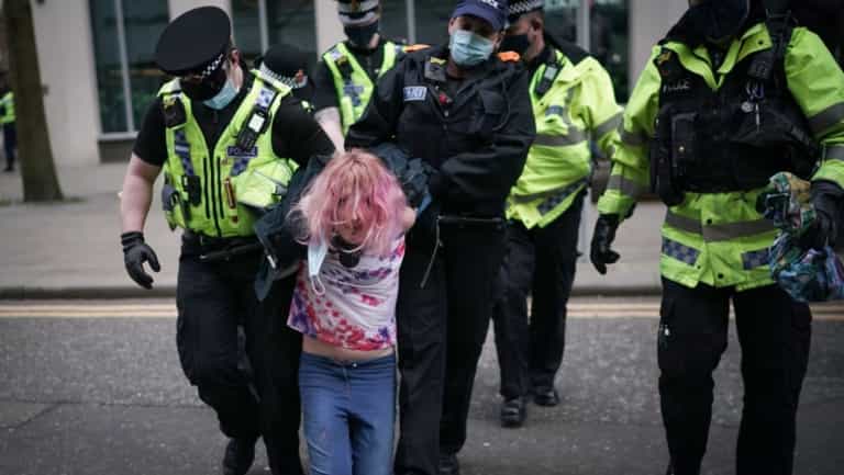 ‘Urgent review’ launched after woman left exposed during protest arrest ‘Urgent review’ launched after woman left exposed during protest arrest