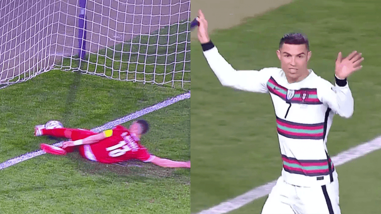 Cristiano Ronaldo throws tantrum after last minute goal didn’t count Cristiano Ronaldo throws tantrum after last minute goal didn’t count