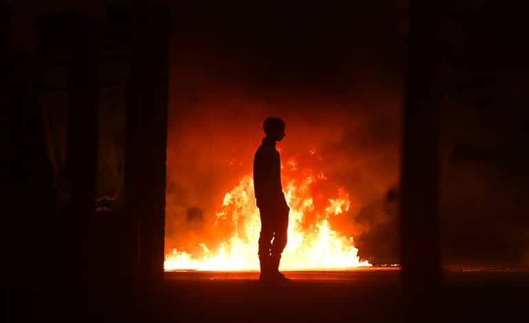 Violence continues in Northern Ireland with petrol bombs thrown at police Violence continues in Northern Ireland with petrol bombs thrown at police