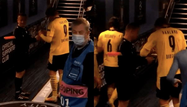 Linesman criticised for asking for Erling Haaland’s autograph after Man City game Linesman criticised for asking for Erling Haaland’s autograph after Man City game