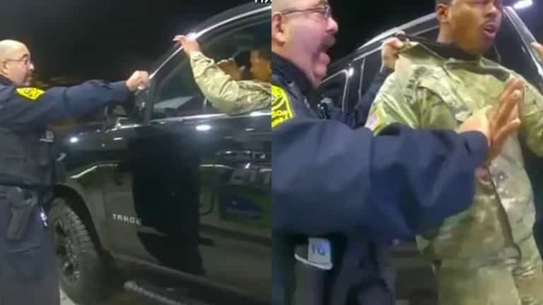 Cop who pepper sprayed Black US army officer at traffic stop fired Cop who pepper sprayed Black US army officer at traffic stop fired