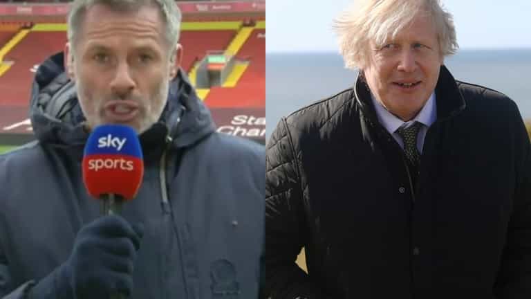 Jamie Carragher launches scathing attack on Boris Johnson after Super League statement Jamie Carragher launches scathing attack on Boris Johnson after Super League statement