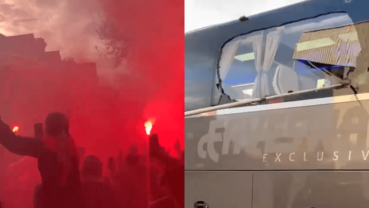 Real Madrid team bus attacked upon arrival at Anfield ahead of Liverpool clash