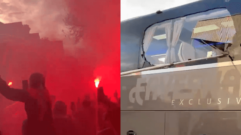 Real Madrid team bus attacked upon arrival at Anfield ahead of Liverpool clash Real Madrid team bus attacked upon arrival at Anfield ahead of Liverpool clash