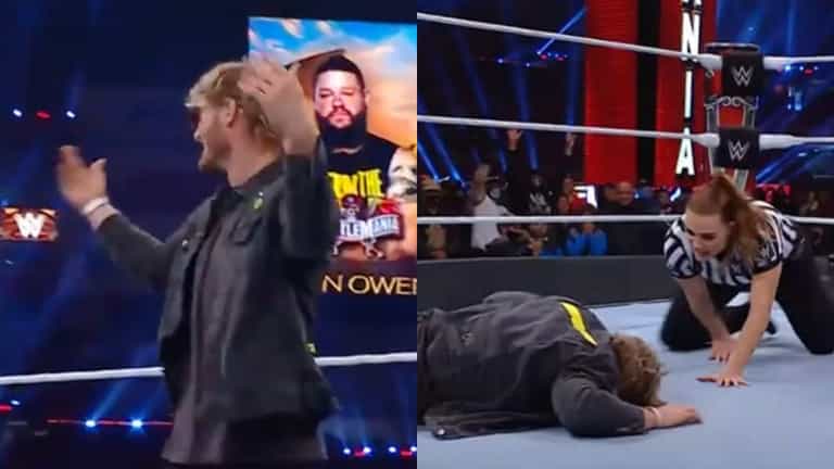 Logan Paul was on the receiving end of a Stunner at WrestleMania Logan Paul was on the receiving end of a Stunner at WrestleMania