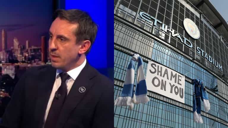 Gary Neville says Man City are ‘most likely to crack’ over Super League plans Gary Neville says Man City are ‘most likely to crack’ over Super League plans