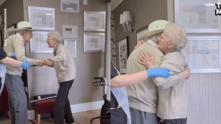 Husband surprises wife by moving into her care home in emotional reunion Husband surprises wife by moving into her care home in emotional reunion